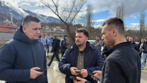 Елмази и Хоџа на терен во Сарај: Сите служби мобилизирани по поплавите во Буковиќ и Семениште