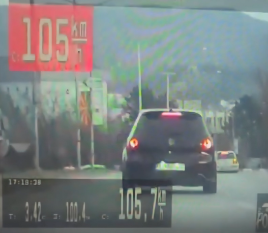 Штипјанец возел 105 км на час во населено место: Полициските пресретнувачи на терен