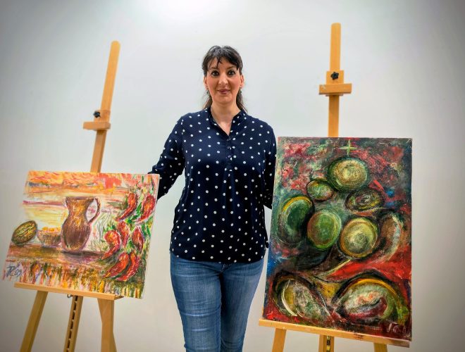 Ретроспективна изложба на слики од Ита ТС Арт синоќа беше отворена во Ликовната галерија на ЦК „Марко Цепенков