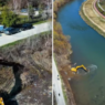 Голема акција во Скопје, механизација го чисти коритото на Вардар