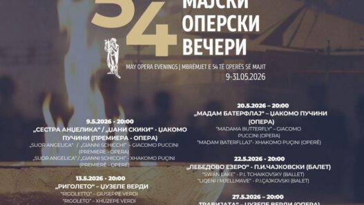 Опери од Верди и Пучини и балет од Чајковски на 54. Мајски оперски вечери